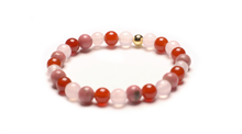 Load image into Gallery viewer, Rosa Quartz, Rhodonite, Carnelian
